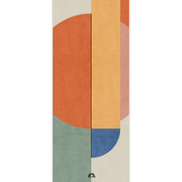 yoga mat with multicolor abstract design