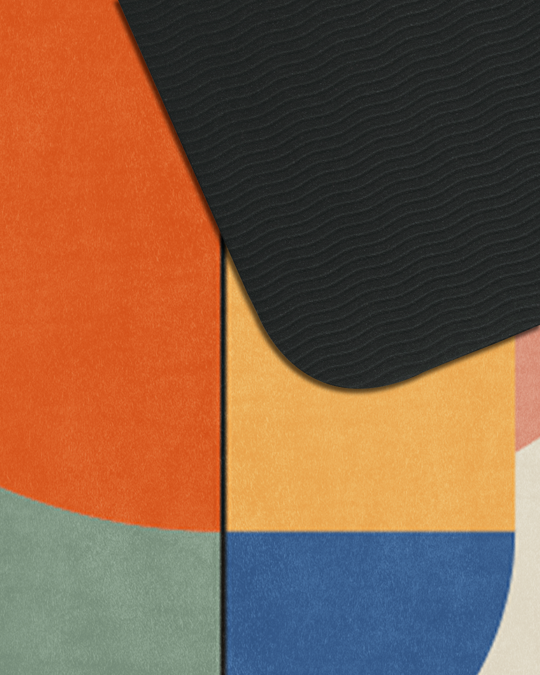 multicolor rubber yoga mat